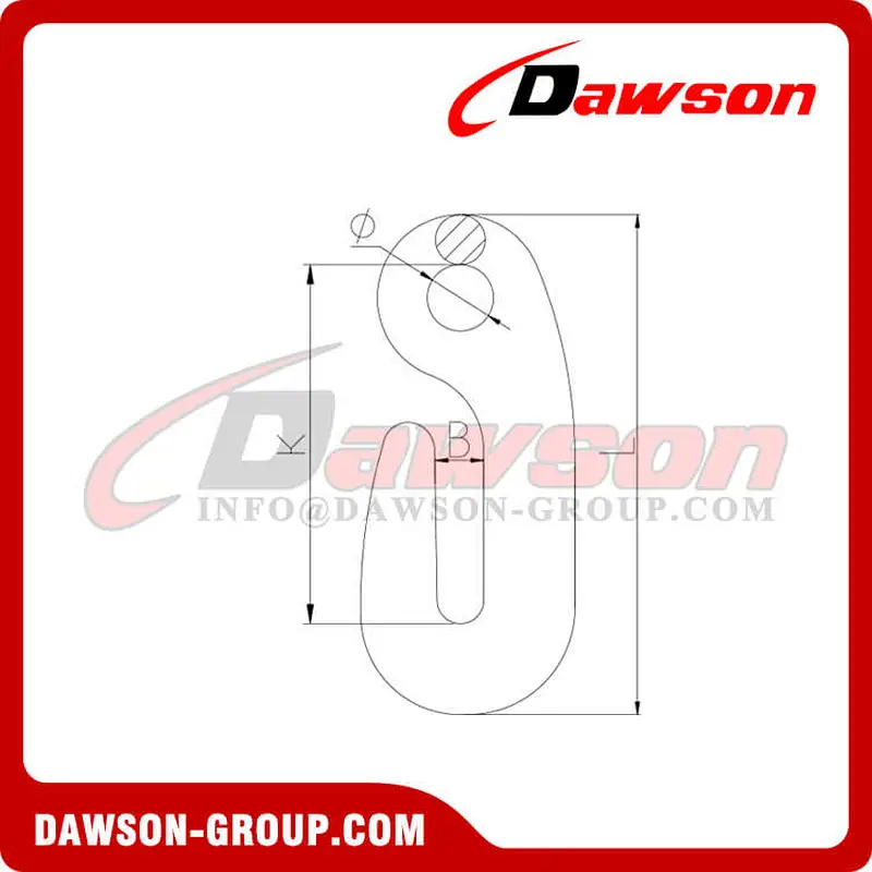 DS025 G80 Special Shaped Eye Type Hook for Lashing and Pulling