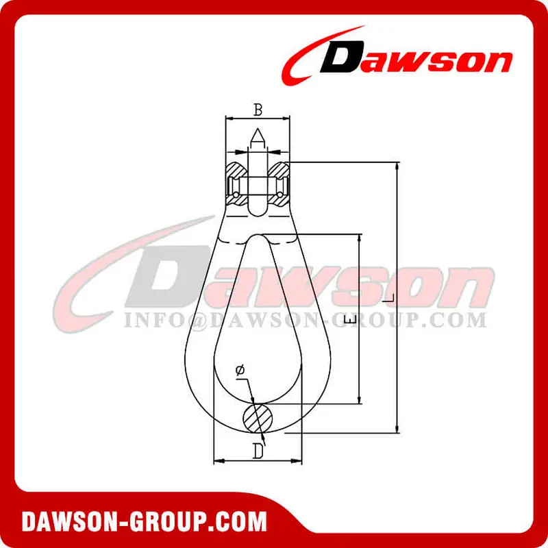 DS1062 G100 Clevis Reeving Link for Lifting