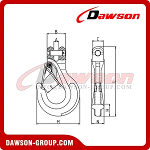 DS848 G80 Clevis Sling Hook with Latch for Crane Lifting Chain Slings