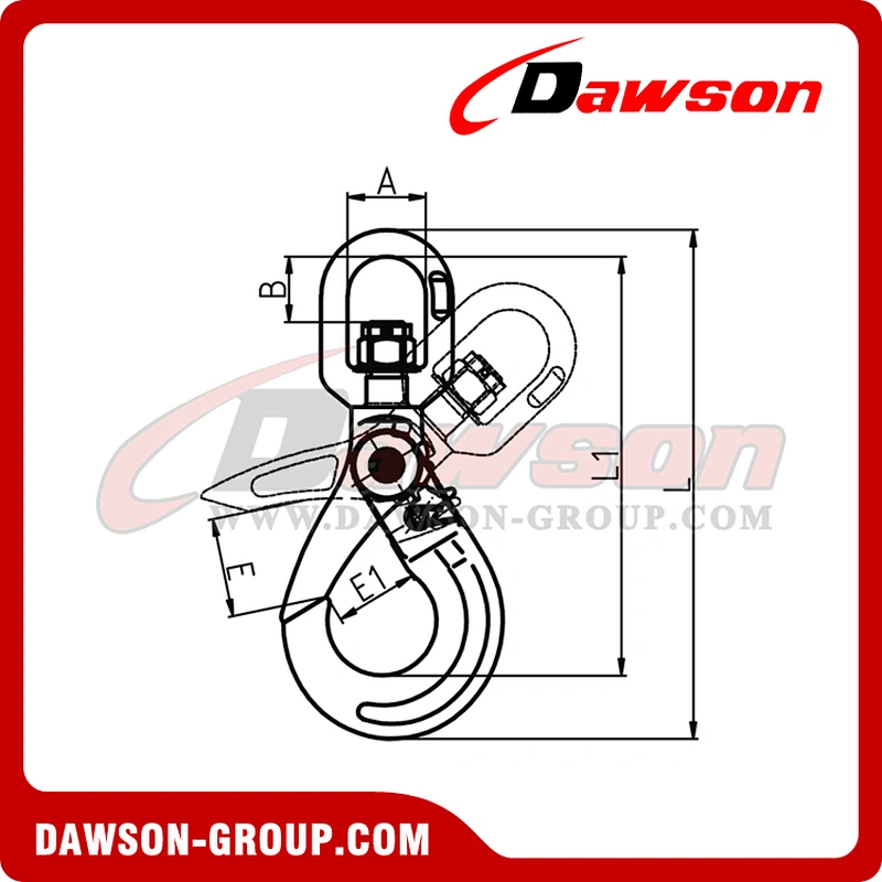 DS755 G80 Improved Swivel Selflock Hook for Lifting Chain Slings