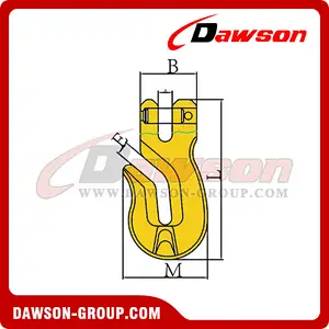 DS142 G80 Deep Throat Clevis Grab Hook for Lifting Chain