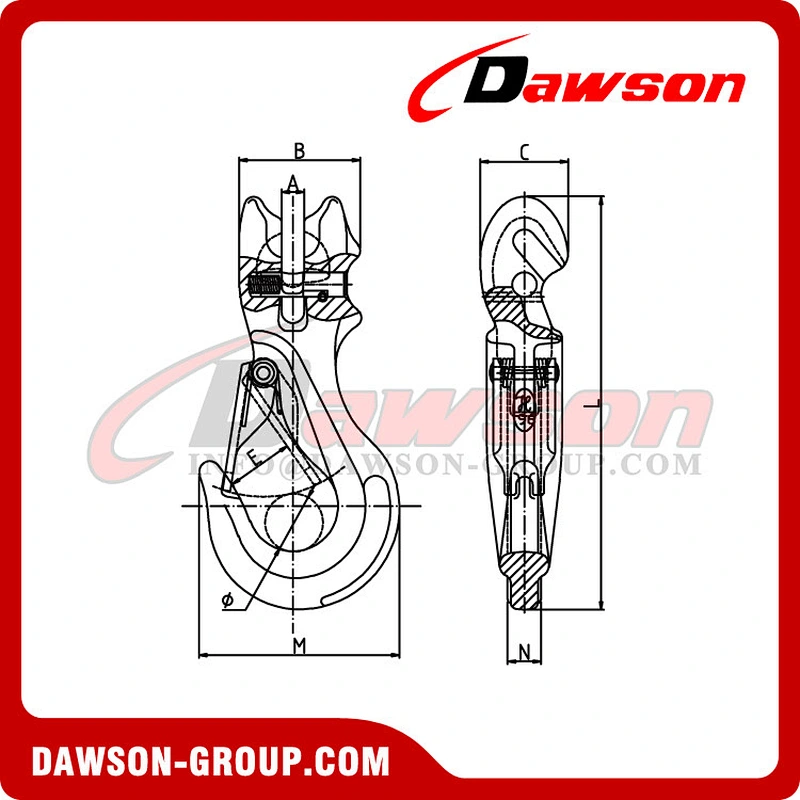 DS861 G80 Shortening Clutch Sling Hook for Adjust Chain Length