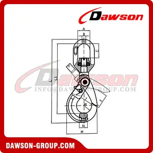 DS042 G80 Swivel Selflock Hook With Bearing for Lifting Chain Slings
