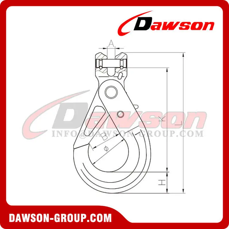 DS335 G80 Clevis Self-locking Hook for G80 Lifting Chains