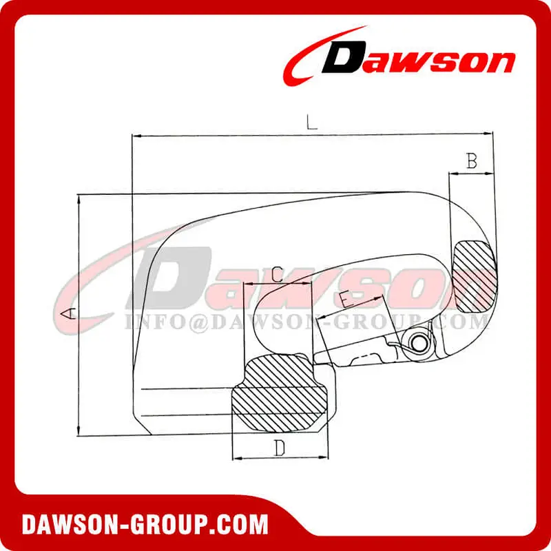 DS174 G80 Special Weld On Hook with Cast Latch