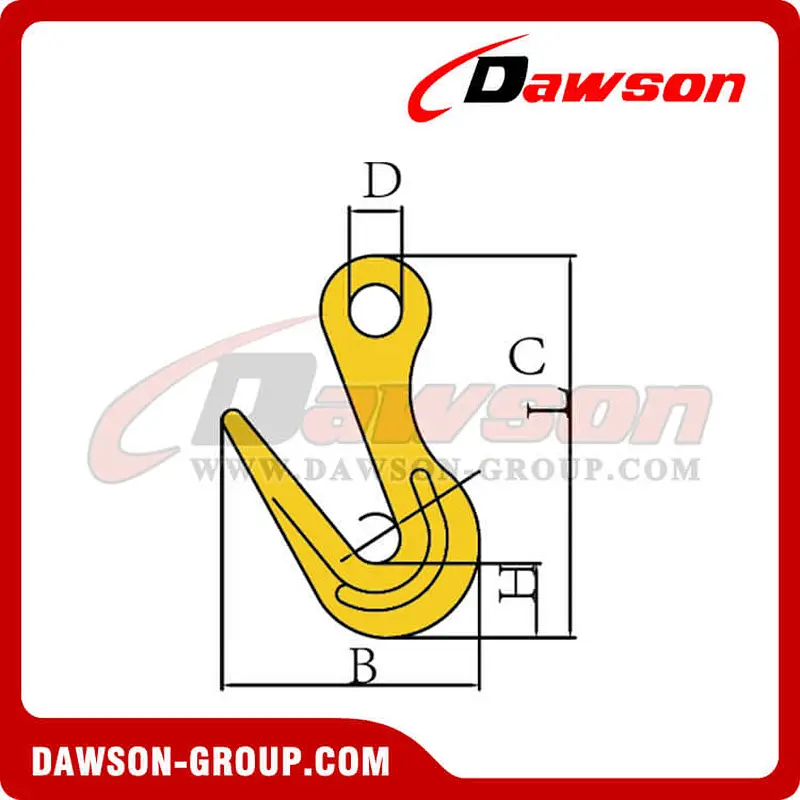 DS108 G80 Forged Alloy Steel Sorting Hook for Chain Slings
