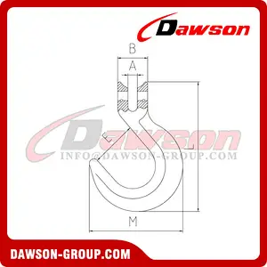 DS507 G80 Clevis Large Opening Hook for Lifting Chains