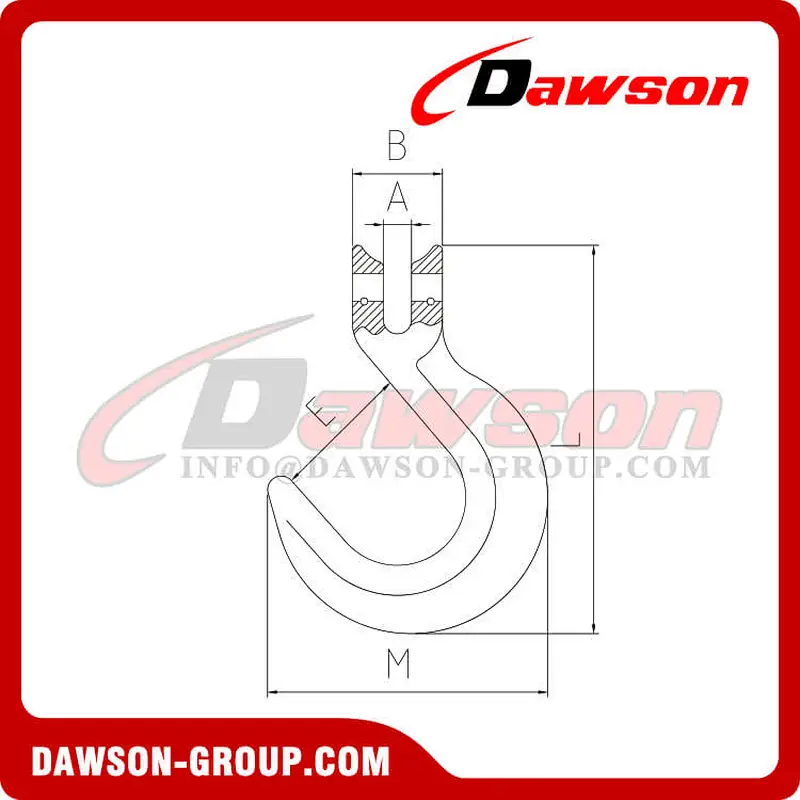 DS507 G80 Clevis Large Opening Hook for Lifting Chains