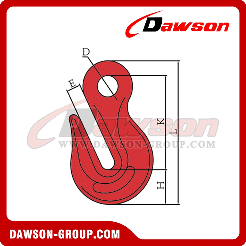 DS027 G80 U.S. Type Eye Grab Hook for Crane Lifting Chain Slings