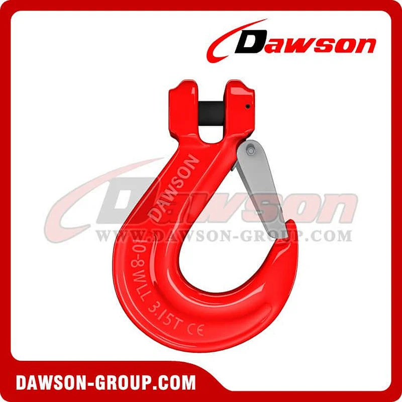 DS012 G80 Clevis Sling Hook with Cast Latch for Crane Lifting Chain Slings