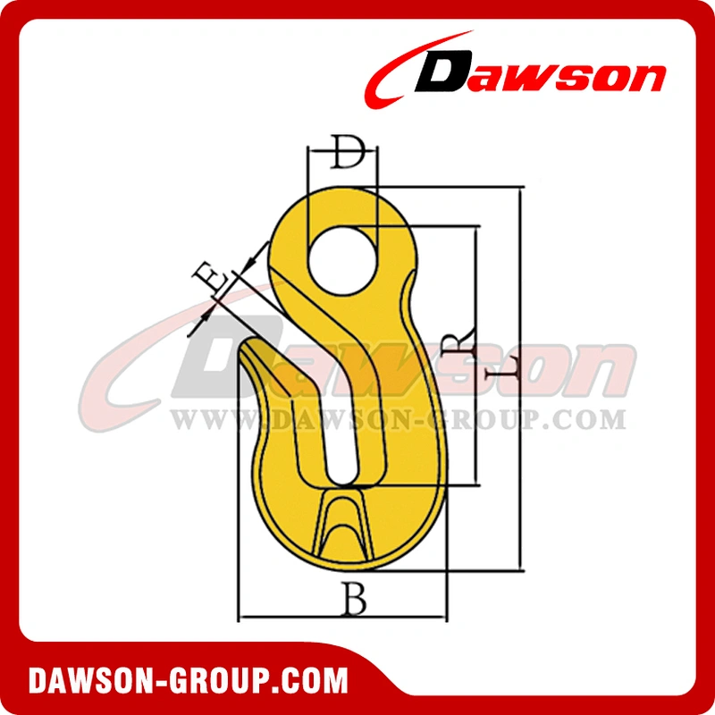 DS141 G80 Deep Throat Eye Shortening Cradle Grab Hook with Wings for Adjust Chain Length