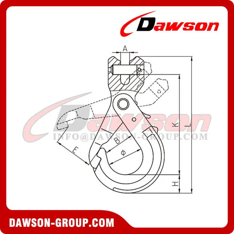 DS078 G80 Special Clevis Self-locking Hook for G80 Chains