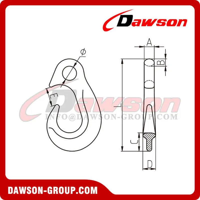 DS822 G80 Nose Type Anti-Slip Hook