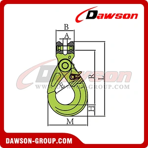 DS1006 G100 European Type Forged Clevis Self-Locking Hook for Lifting Chain Slings