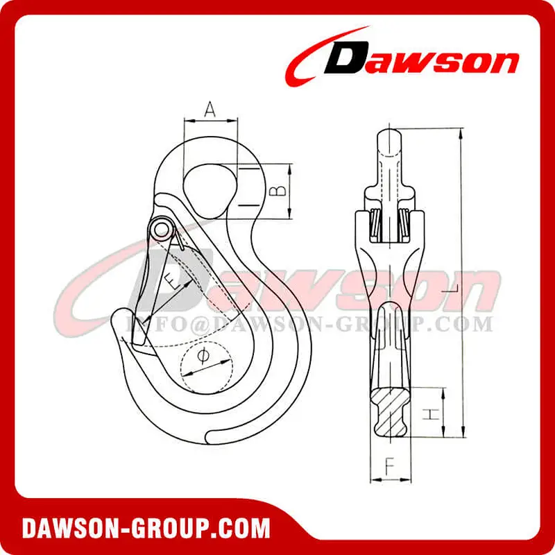DS315 G80 Eye Sling Hook for Crane Lifting Chain Slings