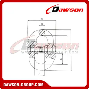 DS1001 G100 European Type Connecting Link for Lifting Chain Slings
