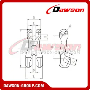 DS073 G80 Clevis Chain Clutch for Adjust Chain Length