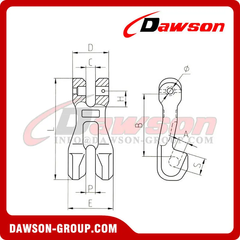 DS073 G80 Clevis Chain Clutch for Adjust Chain Length