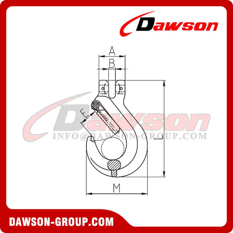 DS680 G80 Forged Super Alloy Steel Clevis Sling Hook