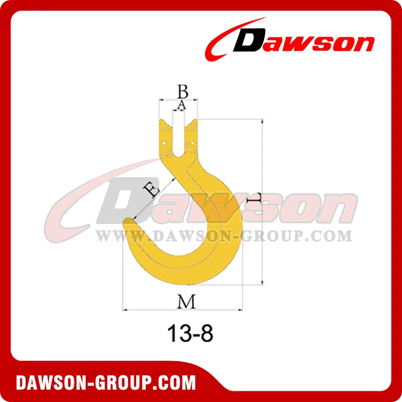 DS237 G80 Clevis Foundry Hook for Lifting Chain Slings