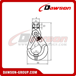 DS663 G80 Clevis Selflock Hook with Side Trigger for Chain Slings