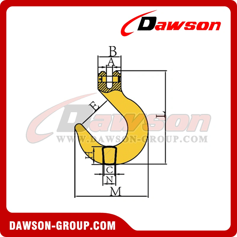DS237 G80 Clevis Foundry Hook for Lifting Chain Slings