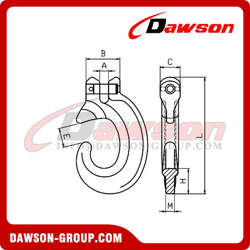 DS1071 G100 Clevis C Type Hook