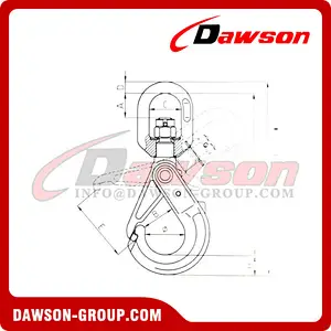 DS1018 G100 Special Swivel Self-locking Hook with Grip Latch for Chain Slings