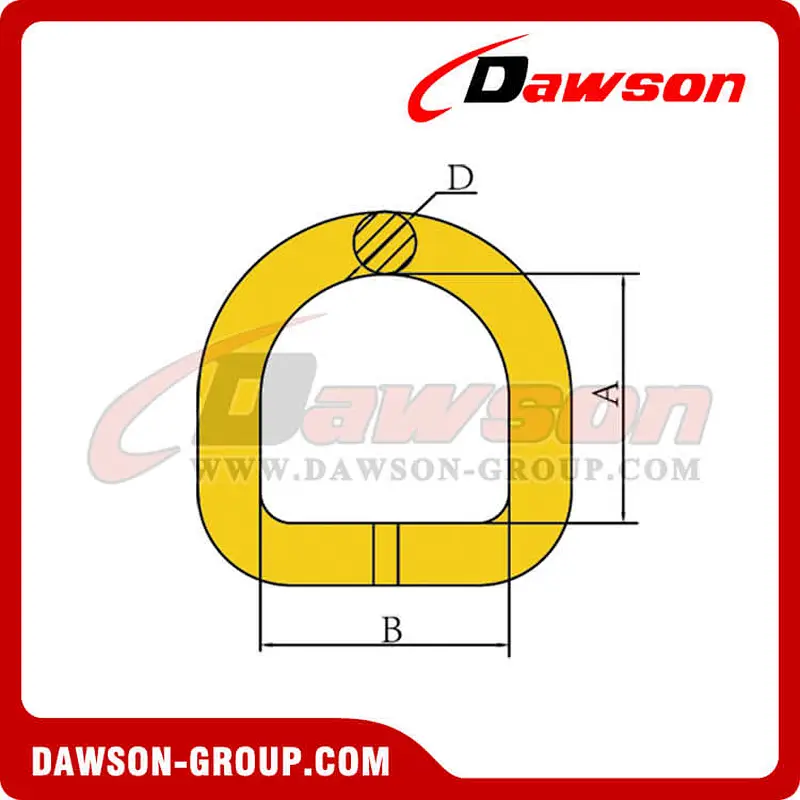 DS035 G80 Welded D Ring for Lifting Chain Sling