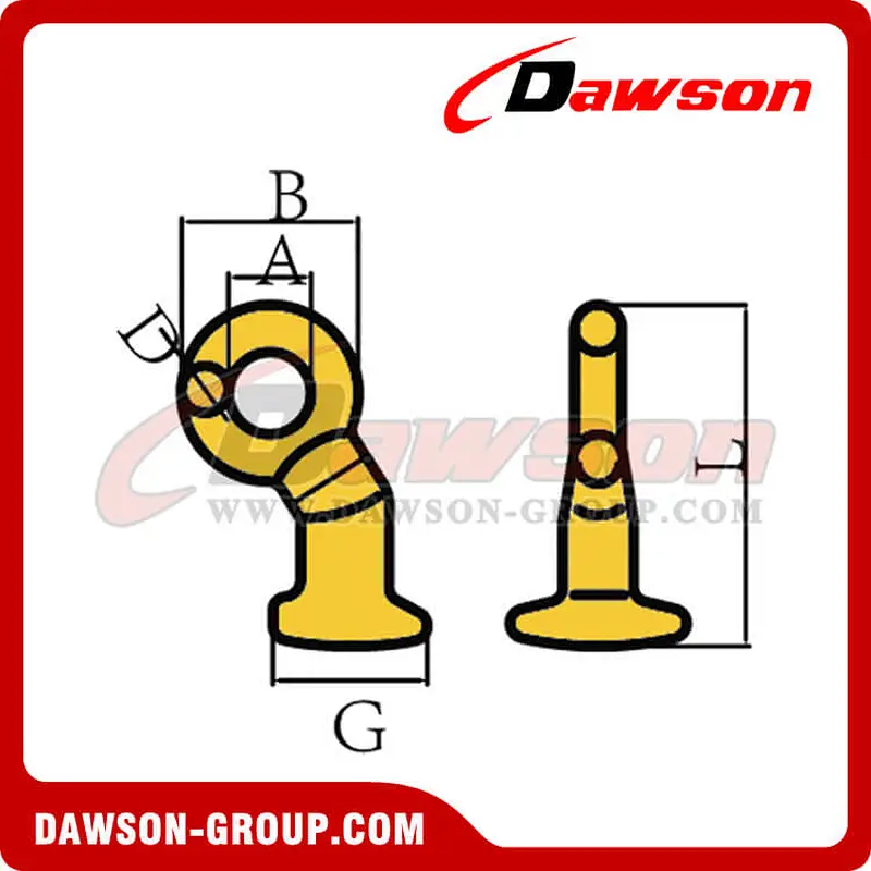 DS088 G80 Forged Alloy Steel Eye Elephant Foot for Lashing Chain