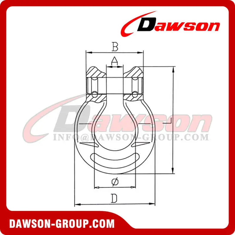 DS412 G80 U.S. Type Omega Link for Chain Slings Components Assembly