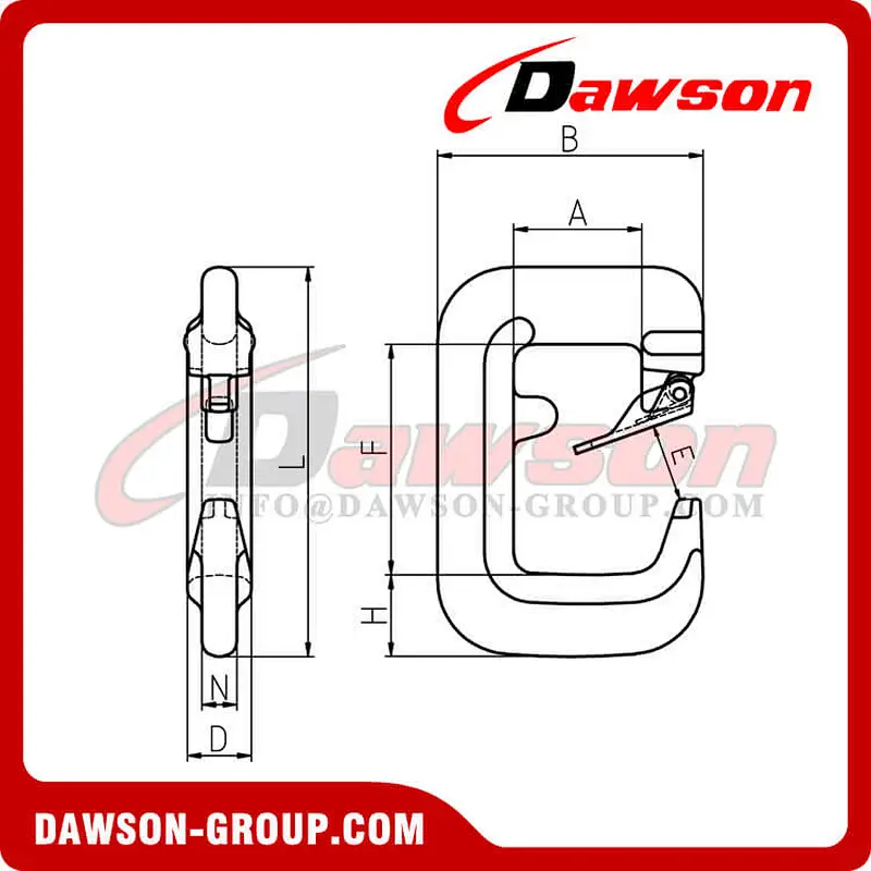DS852 G80 FN Type Webbing Sling Hook for Lifting