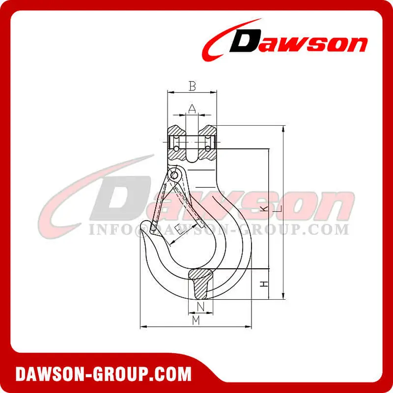 DS329 G80 Clevis Slip Hook with Latch for G80 EN818-2 Chain