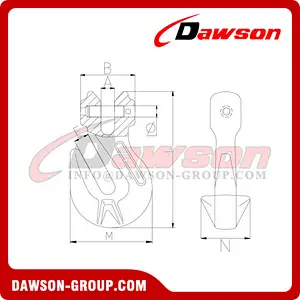 DS064 G80 Clevis Shortening Grab Hook with Wings for Adjust Chain Length