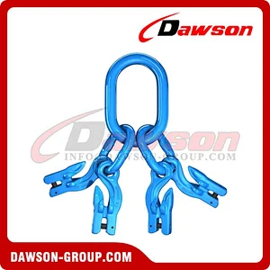 DS1068 G100 Master Link Assembly + G100 Eye Grab Hook with Clevis Attachment for Adjust Chain Length × 4