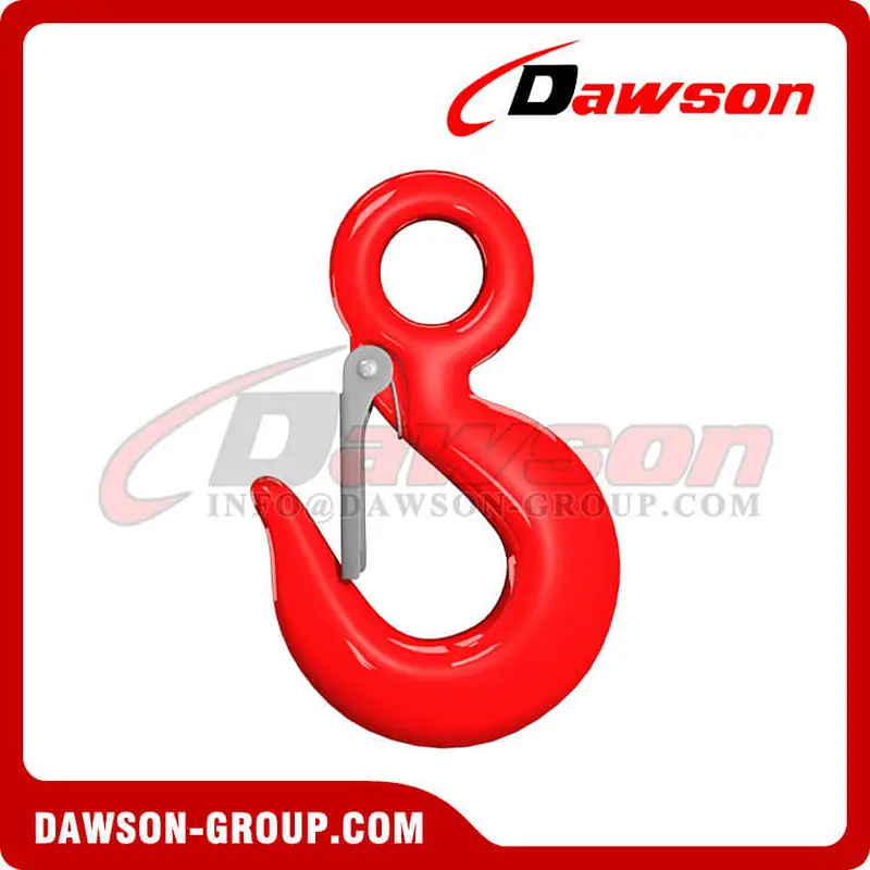 DS039 G80 Eye Sling Hook with Latch for Lifting Chain