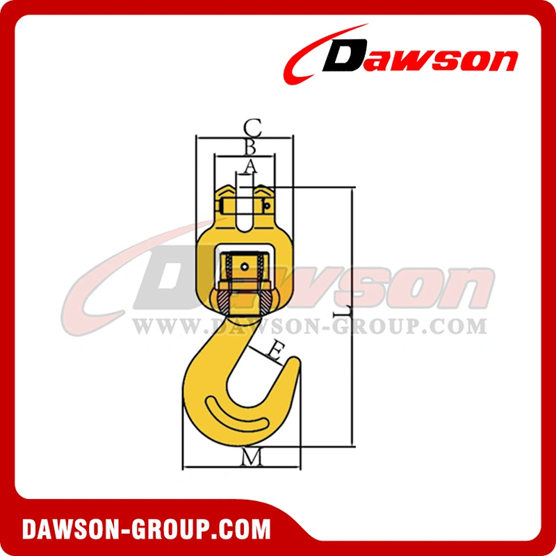 DS616 G80 Clevis Swivel Hook for Chain Slings