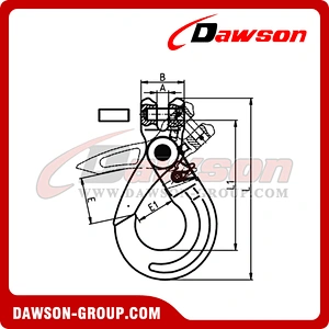 DS738 G80 Improved Clevis Selflock Hook for Lifting Chain Slings