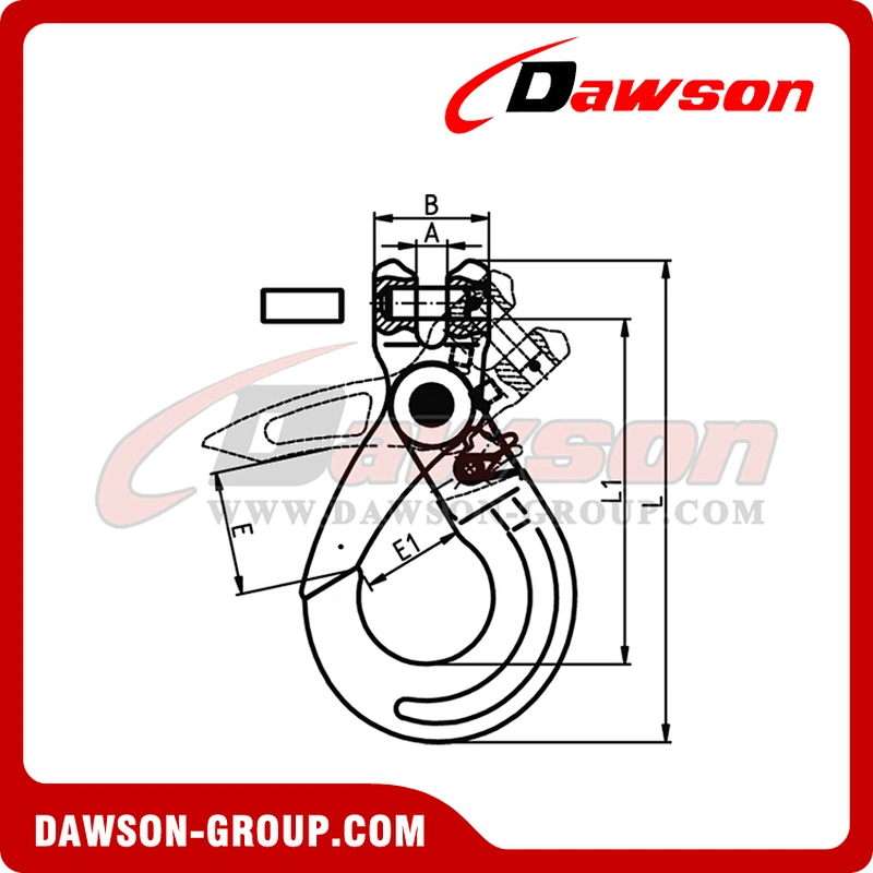 DS738 G80 Improved Clevis Selflock Hook for Lifting Chain Slings