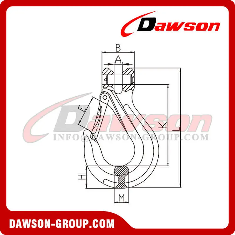 DS104 G80 Clevis Slip Hook for G80 Crane Lifting Chain