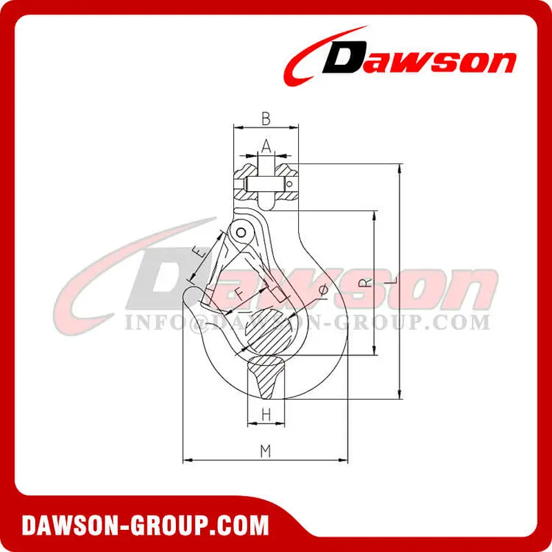 DS564 G80 Forged Super Alloy Steel UK Type Clevis Hook