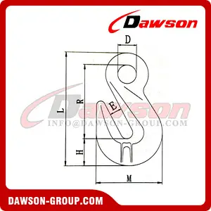 DS085 G80 Eye Shortening Cradle Grab Hook with Wings for Adjust Lifting Chain Length