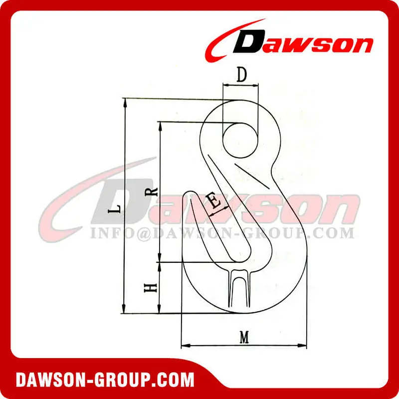 DS085 G80 Eye Shortening Cradle Grab Hook with Wings for Adjust Lifting Chain Length