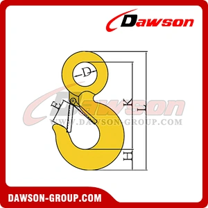 DS039 G80 Eye Sling Hook with Latch for Lifting Chain