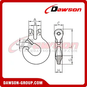 DS230 G80 HFS Clevis C Hook LC 45-85KN for Logging