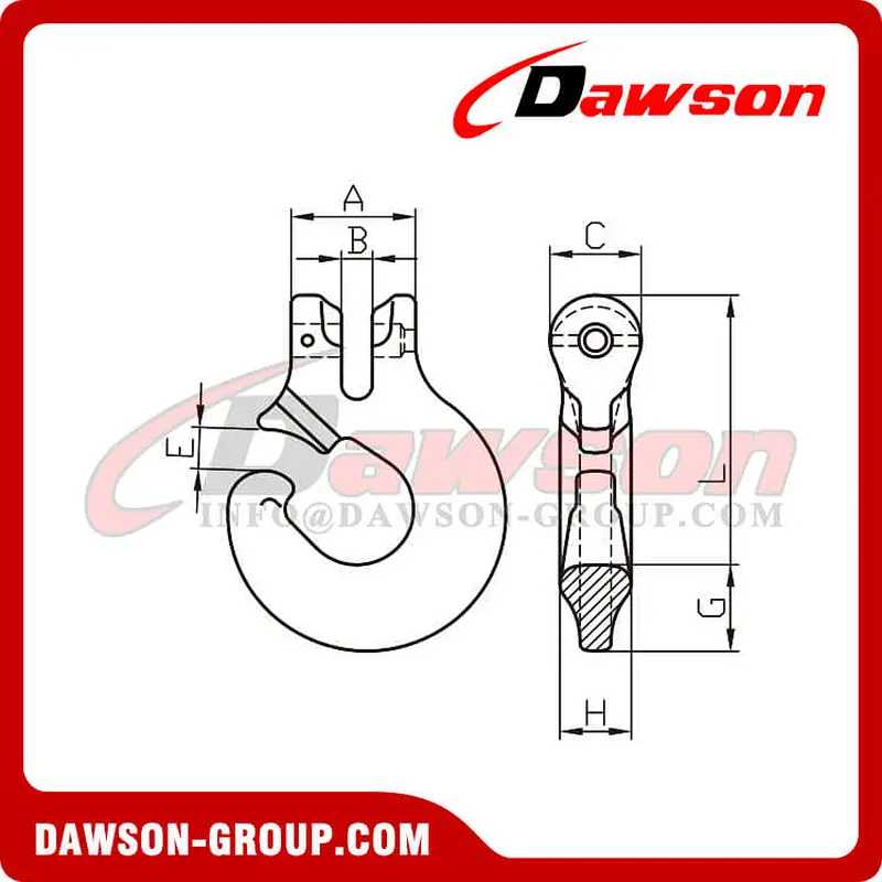DS230 G80 HFS Clevis C Hook LC 45-85KN for Logging