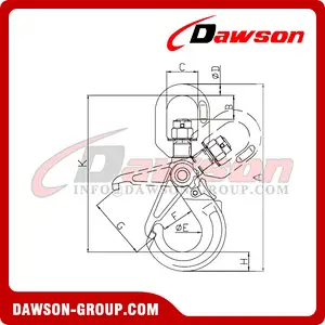DS772 G80 / Grade 80 Special Swivel Self-Locking Hook