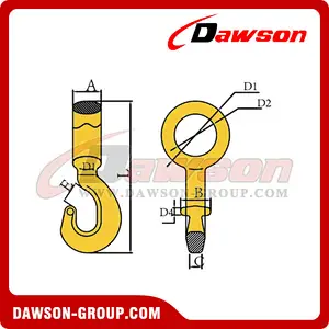 DS026 G80 Forged Alloy Steel Twist Eye Choker Hook for Chain Slings