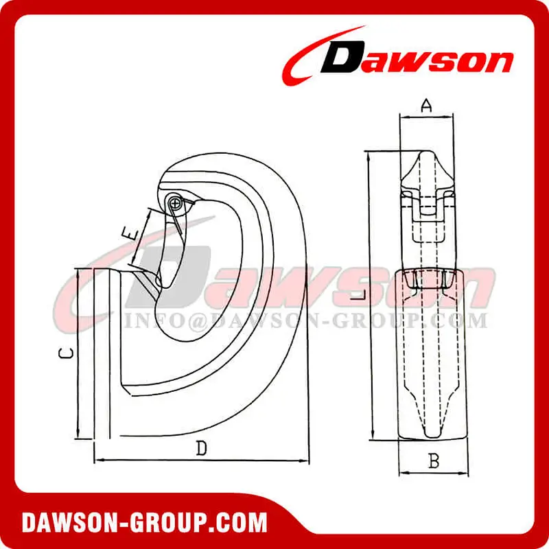 DS279 G80 Special Weld on Anchor Hook