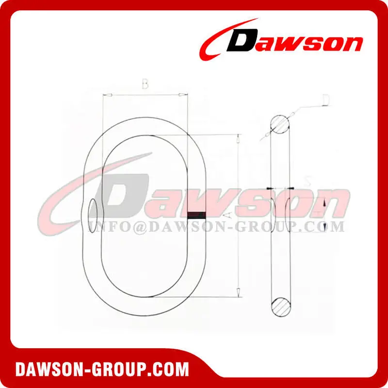 DS487 G80 Forged European Type Master Link for Chain Lifting Slings  Wire Rope Lifting Slings